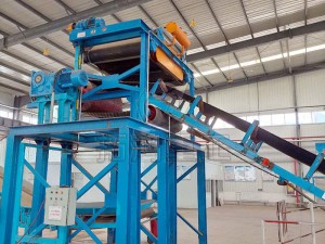 電磁油冷自卸除鐵器，油冷除鐵器，電磁除鐵器，電磁懸掛除鐵器使用現場